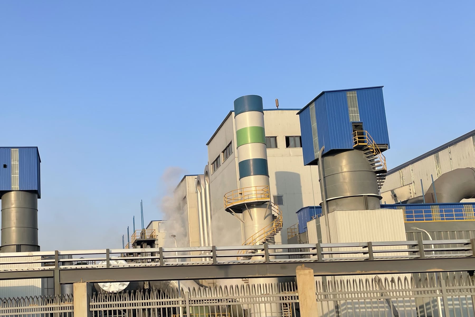 Wide-angle view of an industrial production facility within Hyborton's supply network